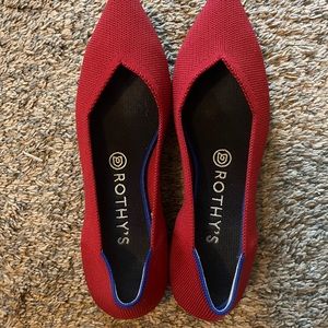 Rothys point red size 8.5